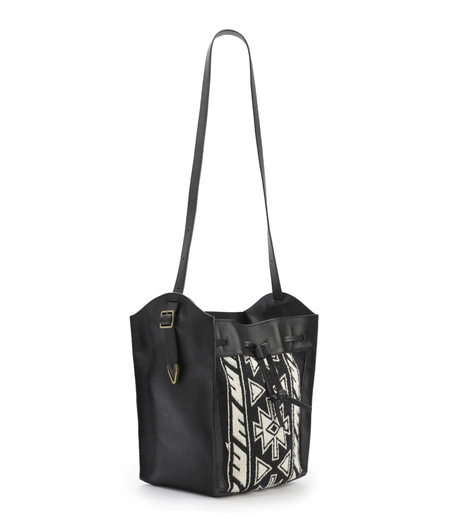 ISABEL MARANT Sac Seau Buky Cuir Noir Écru 4 ISABEL MARANT Sac Seau Buky Cuir Noir Écru – Image 2