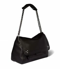 JEROME DREYFUSS Sac Lulu M Cuir Noir Silver -jerome dreyfuss shop unnamed file 1478