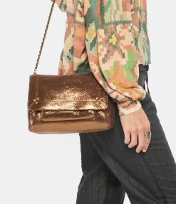 JEROME DREYFUSS Sac Lulu M Cuir Lamé Bronze -jerome dreyfuss shop unnamed file 1495