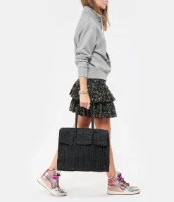 MAISON N.H Sac Dahlia Grand Raphia Noir -jerome dreyfuss shop unnamed file 150