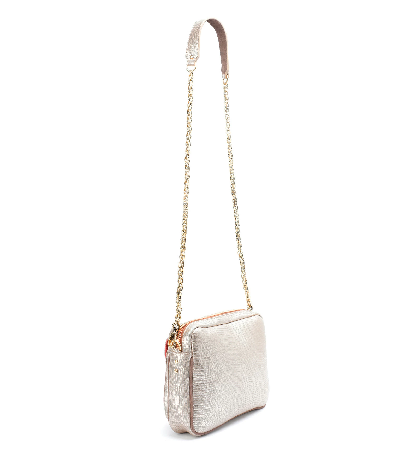 CLARIS VIROT Sac Big Charly Cuir Platine 4 CLARIS VIROT Sac Big Charly Cuir Platine – Image 2