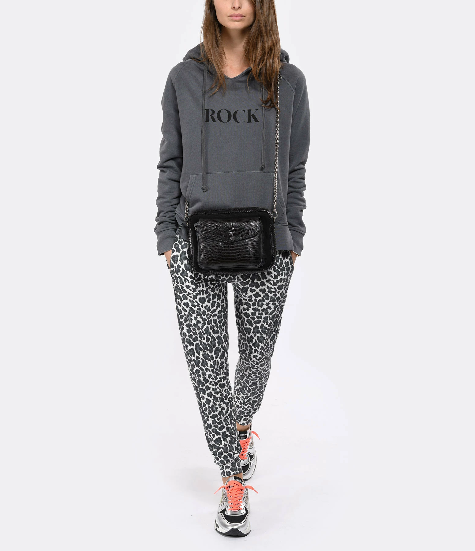 CLARIS VIROT Sac Big Charly Python, Suédé Noir 8 CLARIS VIROT Sac Big Charly Python, Suédé Noir – Image 6