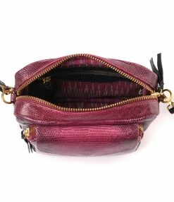 CLARIS VIROT Sac Charly Lézard Endek Violet -jerome dreyfuss shop unnamed file 1552