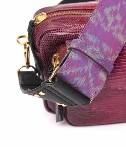 CLARIS VIROT Sac Charly Lézard Endek Violet -jerome dreyfuss shop unnamed file 1553