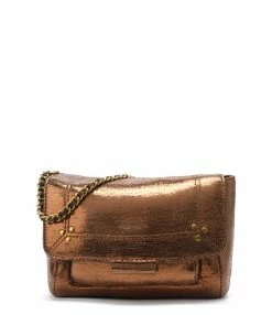 JEROME DREYFUSS Sac Lulu S Cuir Lamé Bronze