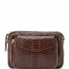 CLARIS VIROT Sac Charly Python Chocolat Endek Bordeaux