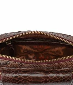 CLARIS VIROT Sac Charly Python Chocolat Endek Bordeaux -jerome dreyfuss shop unnamed file 1570