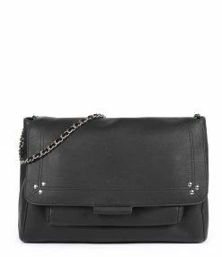 JEROME DREYFUSS Sac Lulu L Cuir Noir Silver
