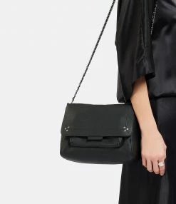 JEROME DREYFUSS Sac Lulu L Cuir Noir Silver -jerome dreyfuss shop unnamed file 1586