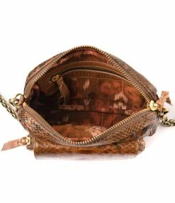 CLARIS VIROT Sac Charly Python Moka -jerome dreyfuss shop unnamed file 1591