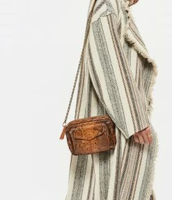 CLARIS VIROT Sac Charly Python Moka -jerome dreyfuss shop unnamed file 1593