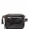 Sac Baby Charly Cuir Embossé Croco Noir, Collaboration Lulli X Claris Virot