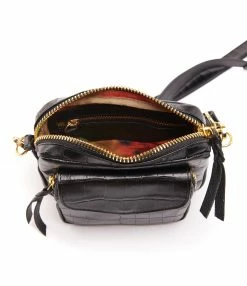 Sac Baby Charly Cuir Embossé Croco Noir, Collaboration Lulli X Claris Virot -jerome dreyfuss shop unnamed file 1599