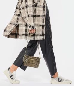 CLARIS VIROT Sac Baby Charly Python Kaki Foncé -jerome dreyfuss shop unnamed file 1610