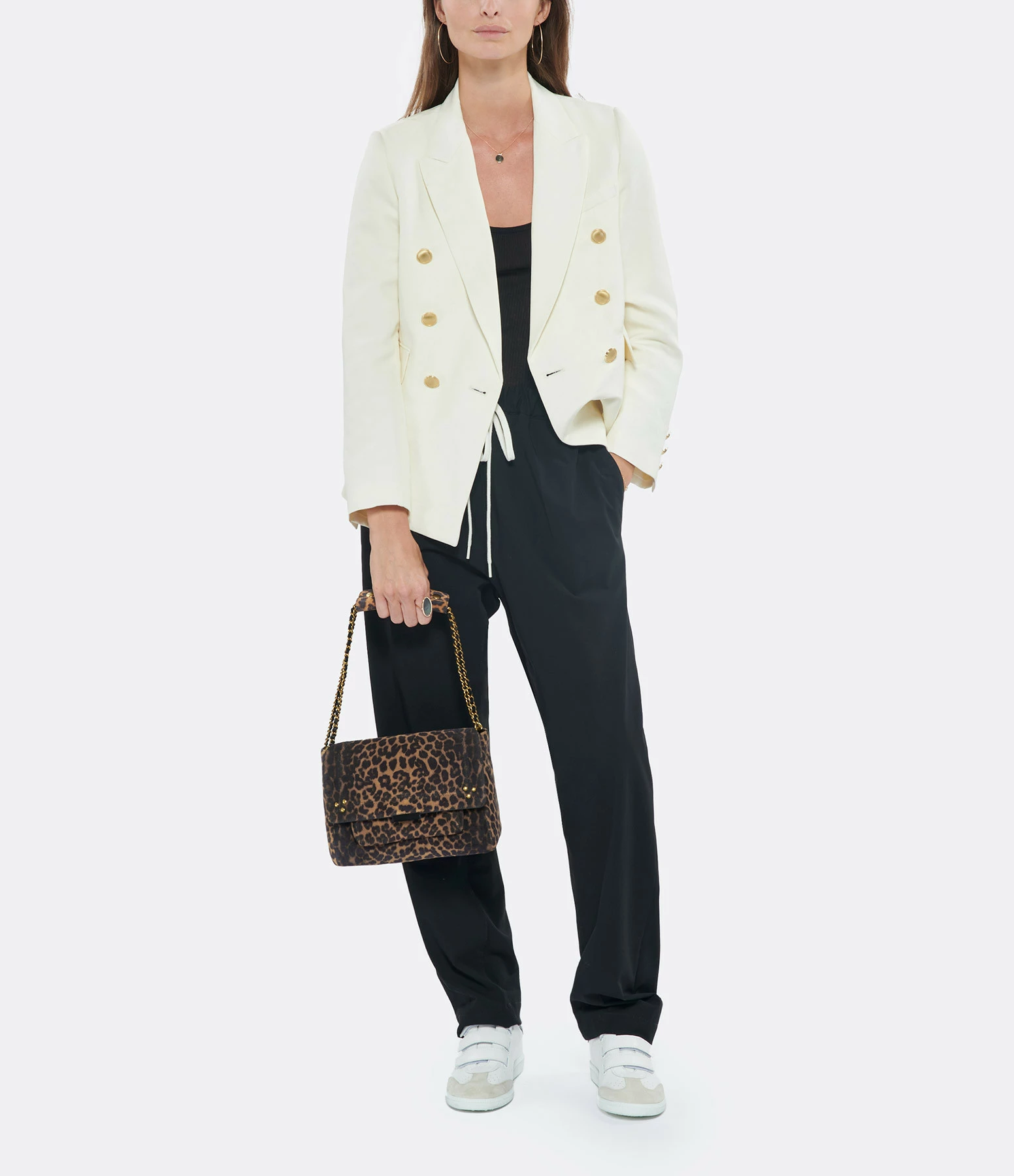 JEROME DREYFUSS Sac Lulu M Cuir Suédé Léopard 8 JEROME DREYFUSS Sac Lulu M Cuir Suédé Léopard – Image 6