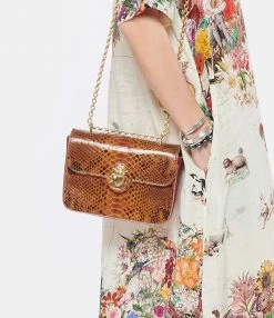 CLARIS VIROT Sac Ava Medium Python Moka Bordeaux -jerome dreyfuss shop unnamed file 1639