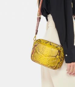 CLARIS VIROT Sac Charly Python Safran -jerome dreyfuss shop unnamed file 1644