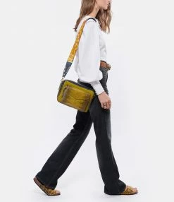 CLARIS VIROT Sac Big Charly Lézard Python Navy Kaki Moutarde -jerome dreyfuss shop unnamed file 1651