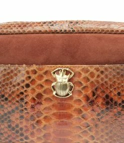 CLARIS VIROT Sac Lily Python Moka -jerome dreyfuss shop unnamed file 1654