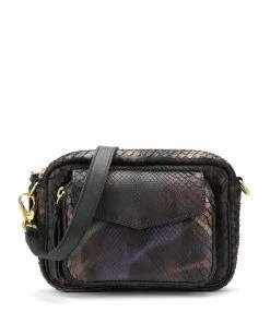CLARIS VIROT Sac Baby Charly Python Carbone