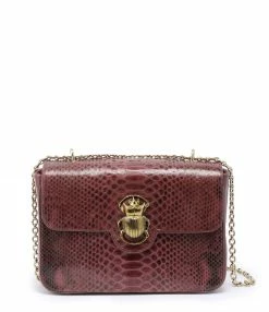 CLARIS VIROT Sac Big Ava Scarabée Python Bordeaux