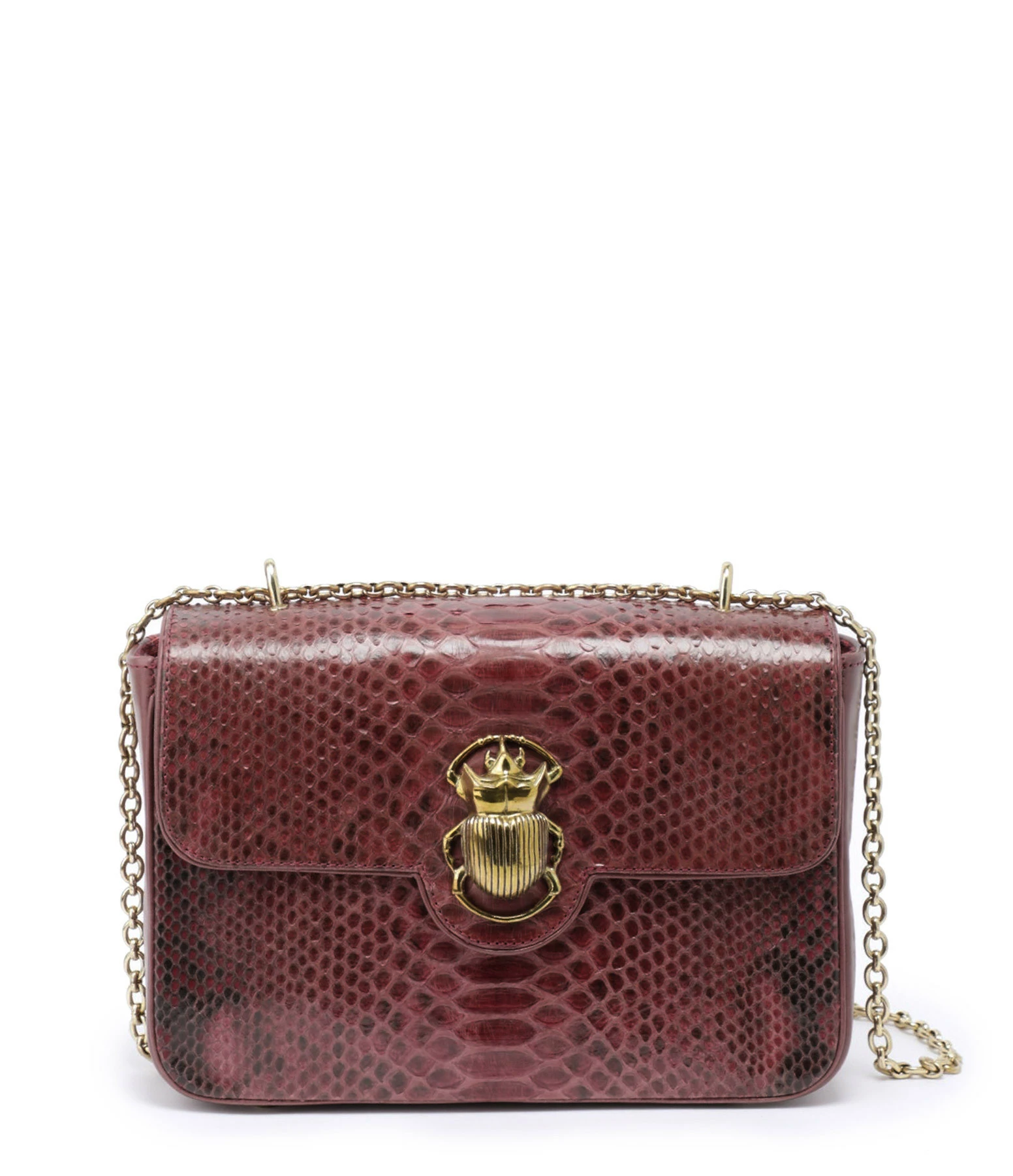 CLARIS VIROT Sac Big Ava Scarabée Python Bordeaux 3 CLARIS VIROT Sac Big Ava Scarabée Python Bordeaux