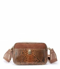 CLARIS VIROT Sac Lily Python Moka Mix