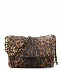 JEROME DREYFUSS Sac Lulu S Cuir Suédé Léopard
