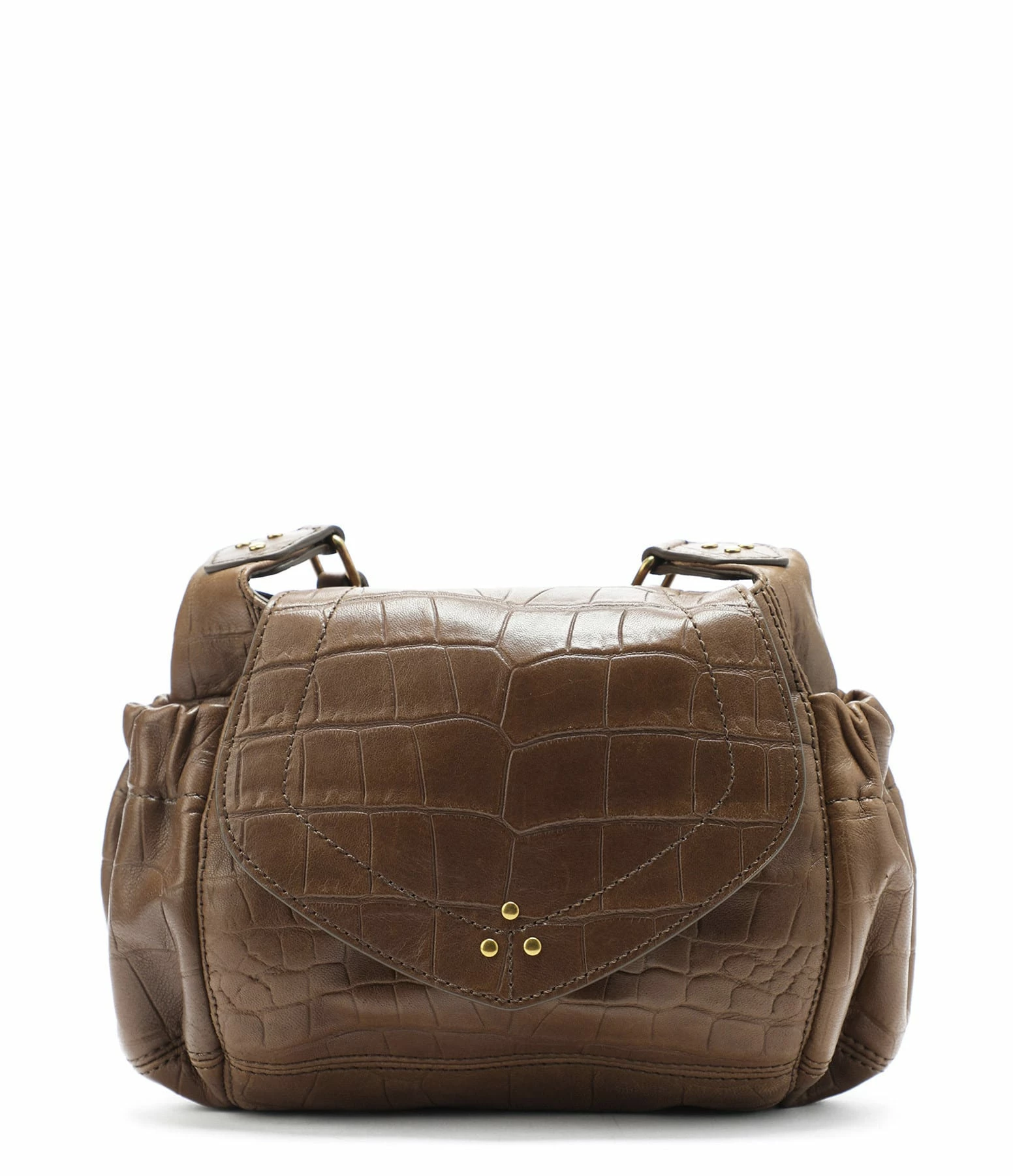 JEROME DREYFUSS Sac Helmut S Cuir Croco Kaki 3 JEROME DREYFUSS Sac Helmut S Cuir Croco Kaki