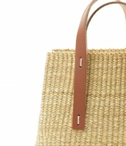 MUUN Panier Jeanne Naturel Marron -jerome dreyfuss shop unnamed file 174