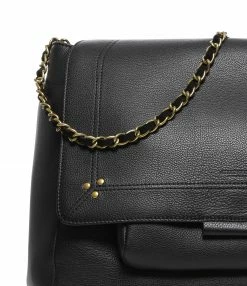 JEROME DREYFUSS Sac Lulu XL Cuir Noir Brass -jerome dreyfuss shop unnamed file 1746