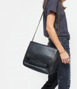 JEROME DREYFUSS Sac Lulu XL Cuir Noir Brass -jerome dreyfuss shop unnamed file 1747