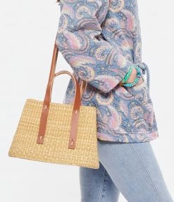 MUUN Panier Jeanne Naturel Marron -jerome dreyfuss shop unnamed file 175