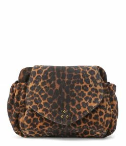 JEROME DREYFUSS Sac Helmut M Cuir Suédé Léopard