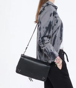 JEROME DREYFUSS Sac Bobi L Cuir Noir Silver -jerome dreyfuss shop unnamed file 1759