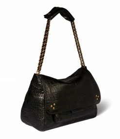 JEROME DREYFUSS Sac Lulu XL Cuir Croco Noir -jerome dreyfuss shop unnamed file 1768