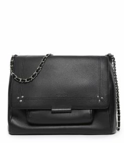 JEROME DREYFUSS Sac Lulu XL Cuir Noir Silver
