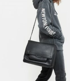 JEROME DREYFUSS Sac Lulu XL Cuir Noir Silver -jerome dreyfuss shop unnamed file 1784