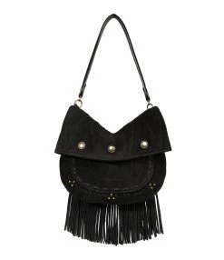 JEROME DREYFUSS Sac Jerry M Cuir Suédé Noir