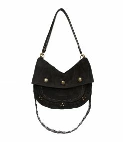 JEROME DREYFUSS Sac Jerry M Cuir Suédé Noir -jerome dreyfuss shop unnamed file 1794