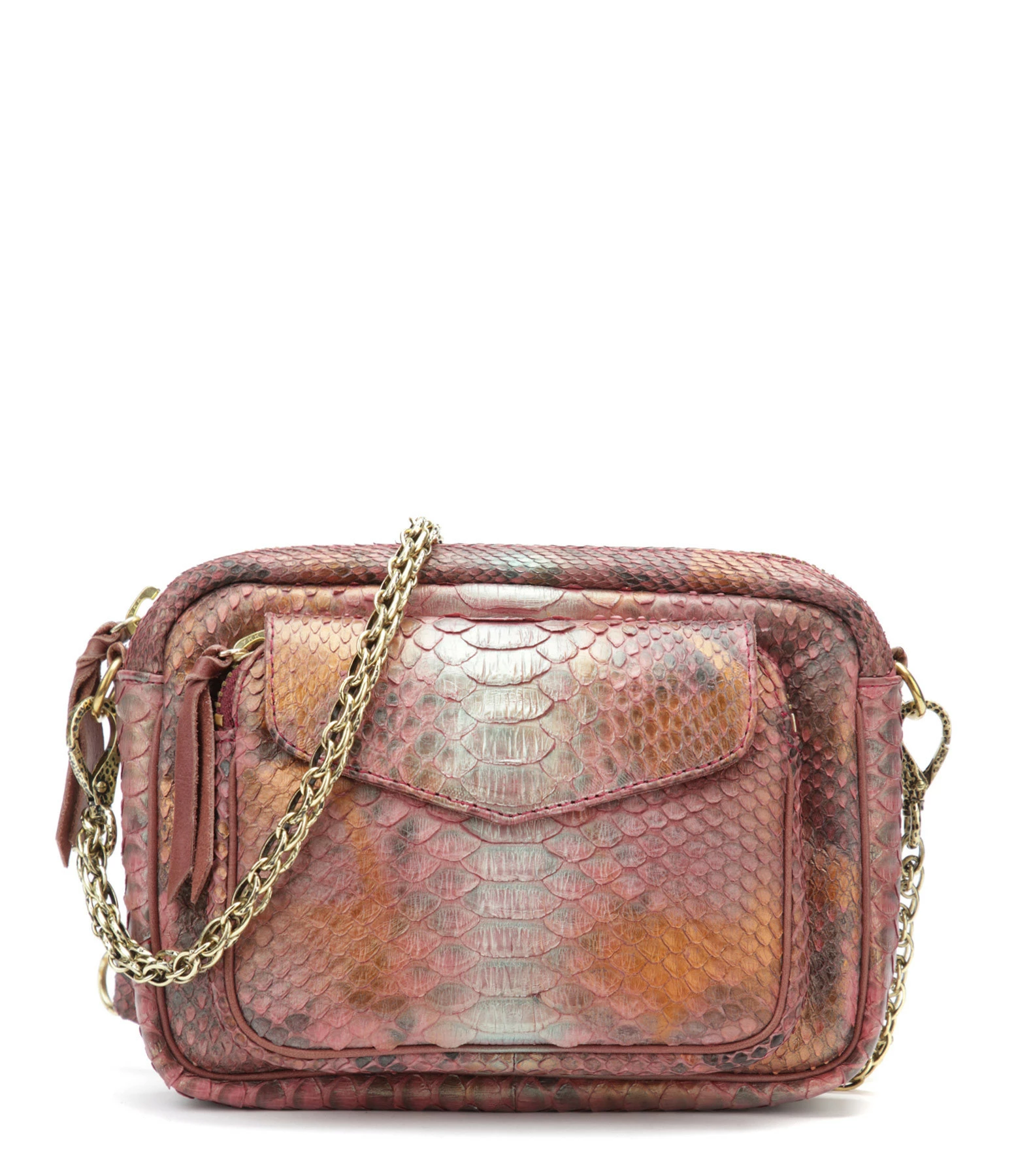 CLARIS VIROT Sac Charly Python Cuivre 3 CLARIS VIROT Sac Charly Python Cuivre