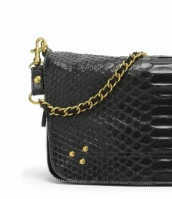 JEROME DREYFUSS Sac Bobi S Cuir Python Noir -jerome dreyfuss shop unnamed file 1841