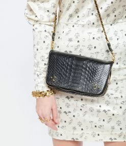 JEROME DREYFUSS Sac Bobi S Cuir Python Noir -jerome dreyfuss shop unnamed file 1842