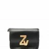 ZADIG & VOLTAIRE Mini Sac ZV Initiale Le City Grigri Cuir Noir -jerome dreyfuss shop unnamed file 1845