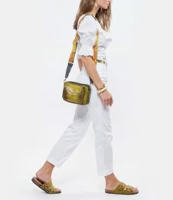 CLARIS VIROT Sac Charly Lézard Python Navy Kaki Moutarde -jerome dreyfuss shop unnamed file 1856