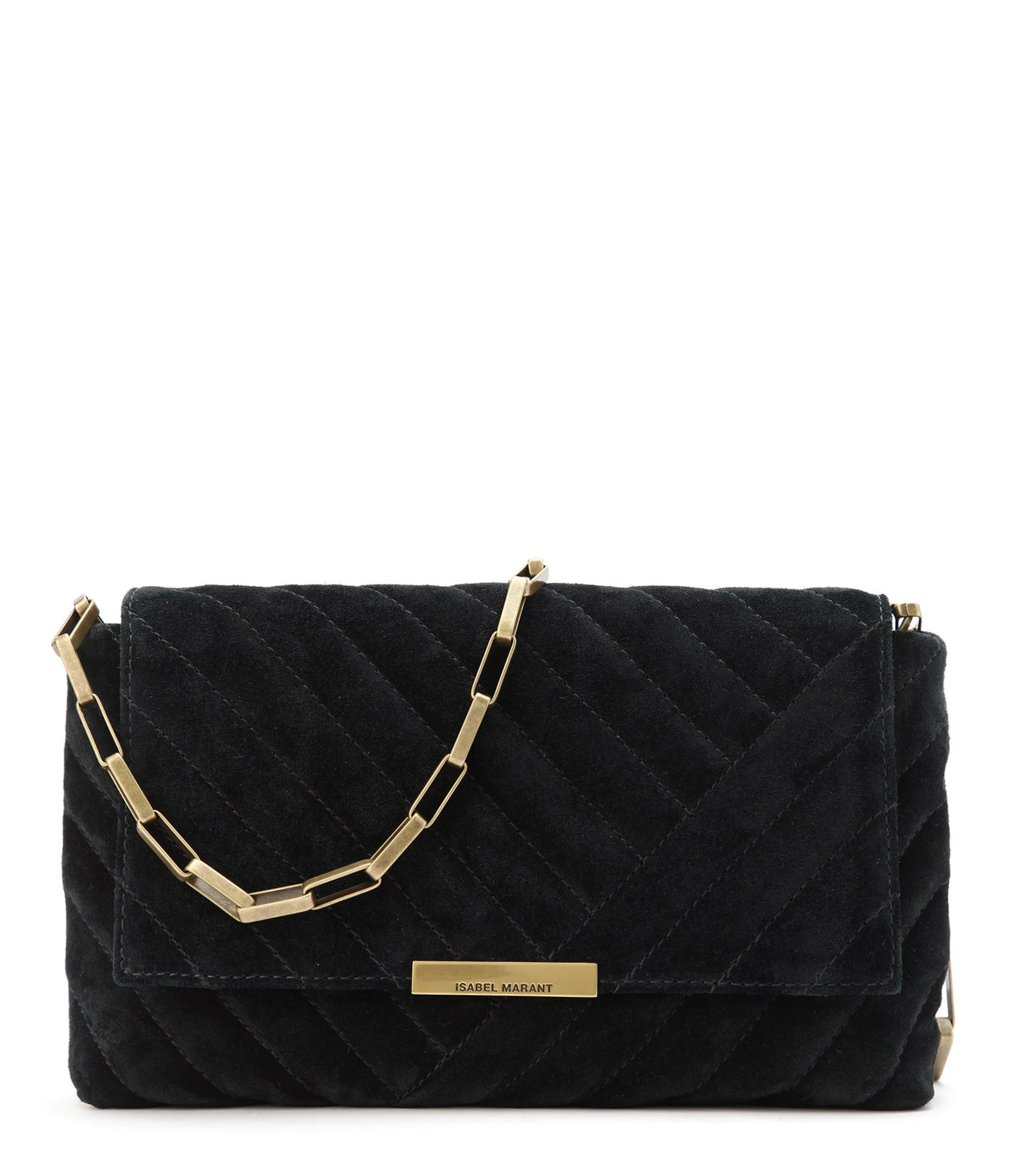 ISABEL MARANT Sac Merine Bandoulière Cuir Suédé Noir 3 ISABEL MARANT Sac Merine Bandoulière Cuir Suédé Noir