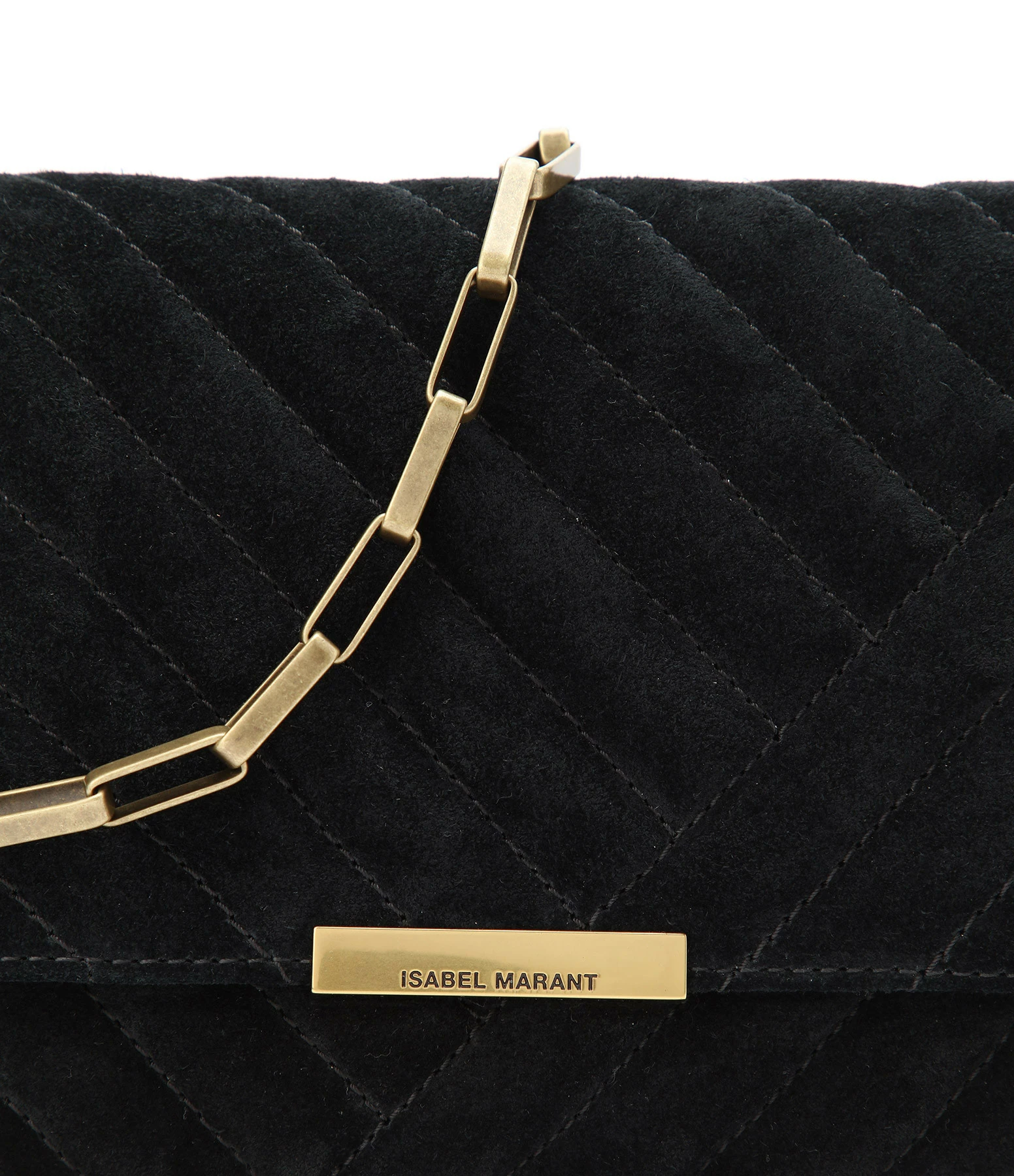 ISABEL MARANT Sac Merine Bandoulière Cuir Suédé Noir 4 ISABEL MARANT Sac Merine Bandoulière Cuir Suédé Noir – Image 2