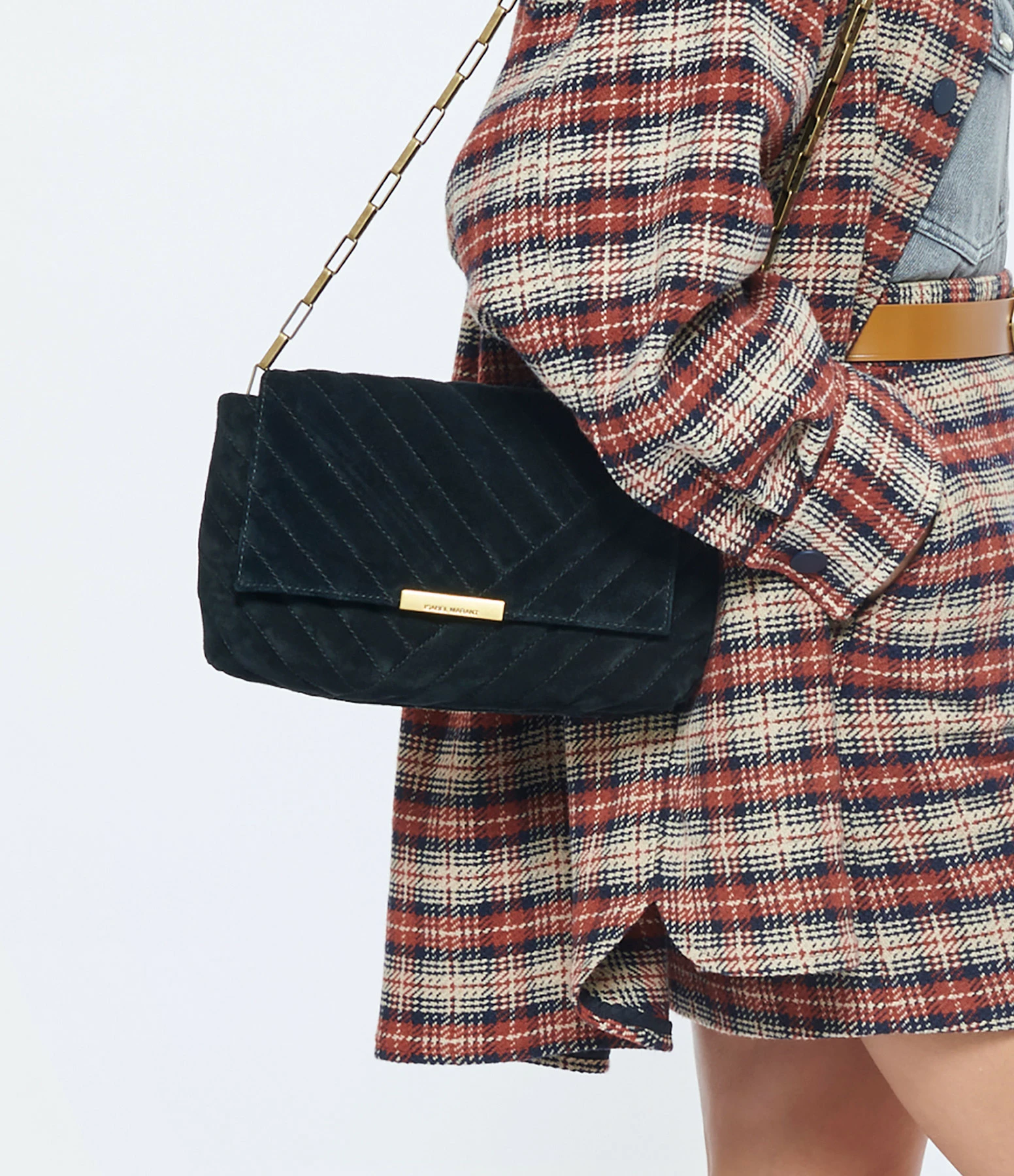 ISABEL MARANT Sac Merine Bandoulière Cuir Suédé Noir 7 ISABEL MARANT Sac Merine Bandoulière Cuir Suédé Noir – Image 5