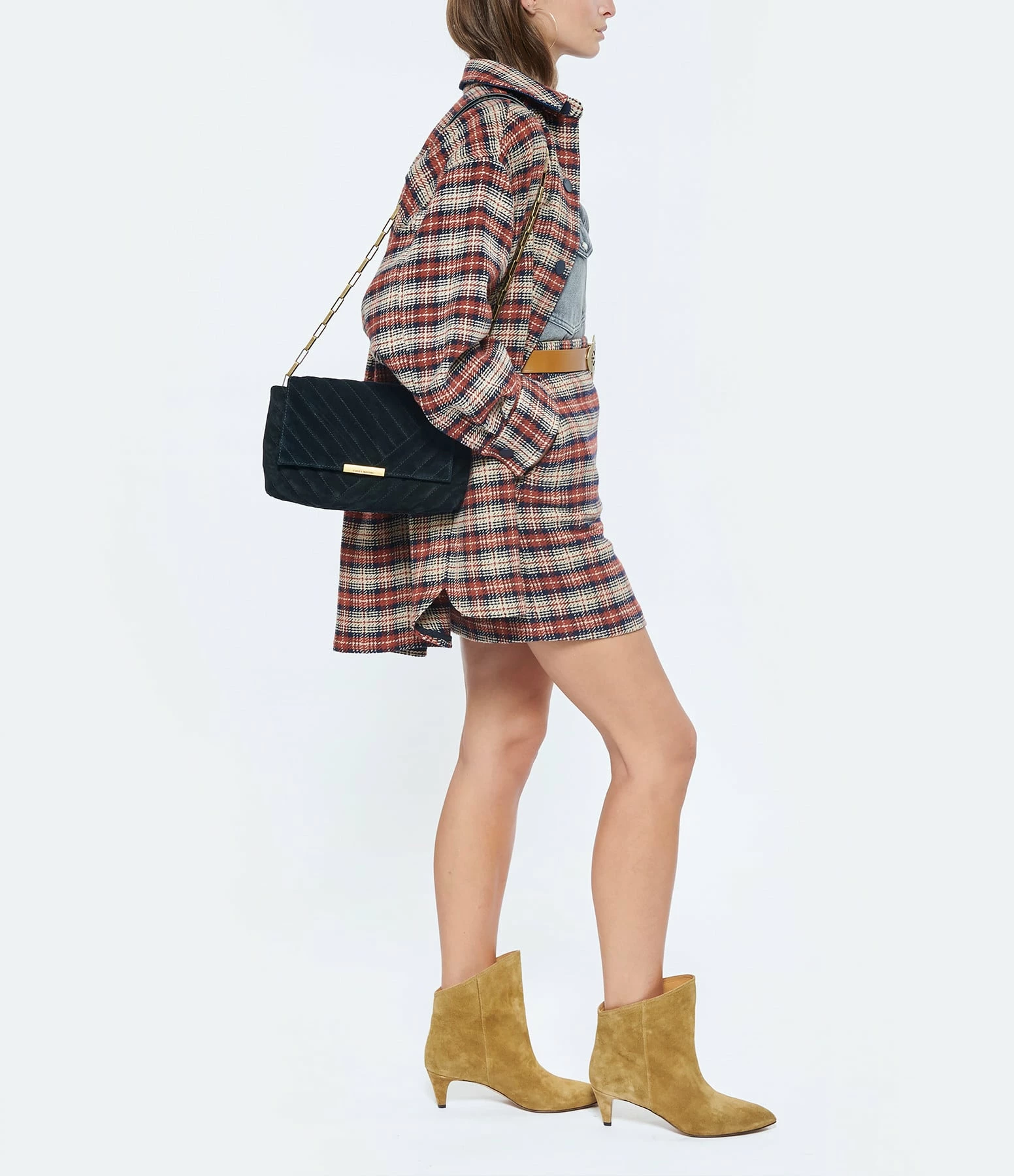 ISABEL MARANT Sac Merine Bandoulière Cuir Suédé Noir 8 ISABEL MARANT Sac Merine Bandoulière Cuir Suédé Noir – Image 6