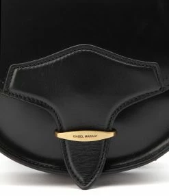 ISABEL MARANT Sac Botsy Cuir Bandoulière Graphique Noir -jerome dreyfuss shop unnamed file 1874